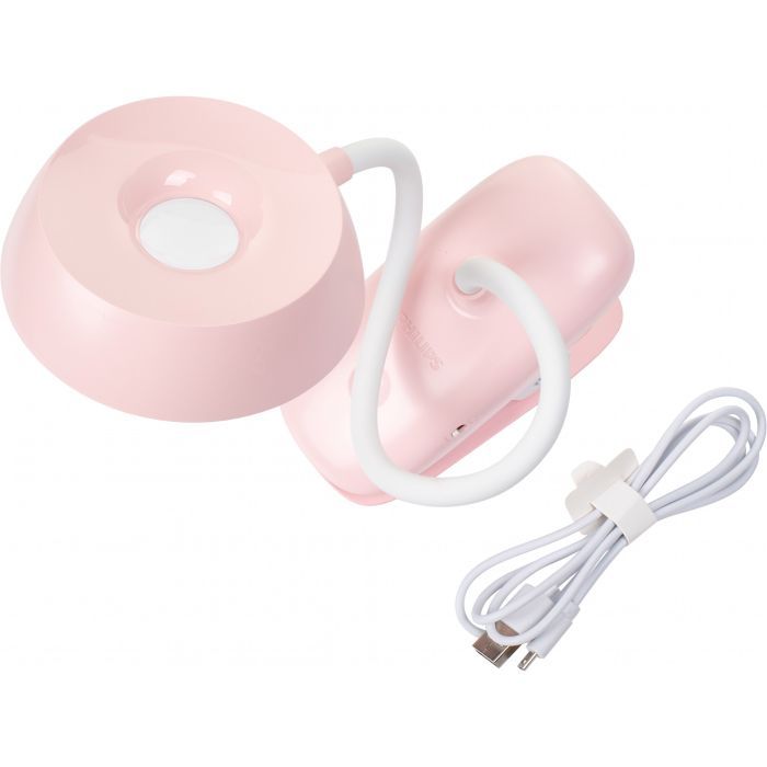 Настільна лампа Philips Donutclip 3Вт 4000K 1200мАг USB-A рожевий (929003179607) зображення 3