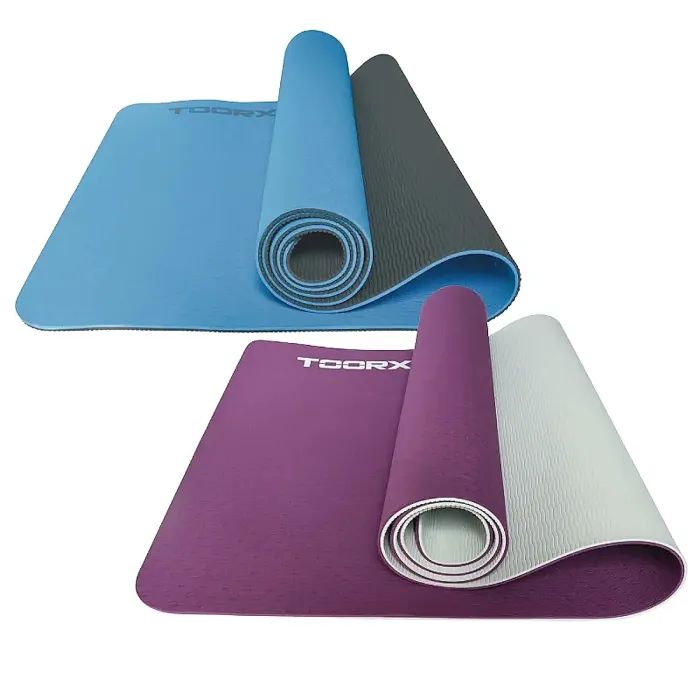Килимок для йоги Toorx Professional TPE 183 х 60 х 0,6 см Azzurro/Antracite (MAT-183) (931141) зображення 2