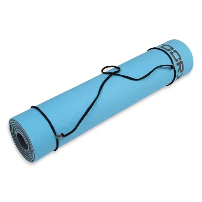 Килимок для йоги Toorx Professional TPE 183 х 60 х 0,6 см Azzurro/Antracite (MAT-183) (931141) зображення 4