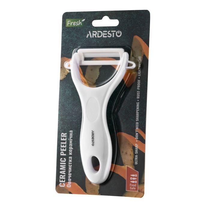 Овочечистка Ardesto Fresh, кераміка, пластик, чорний (AR8340B) зображення 4