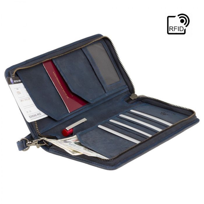Портмоне Visconti Дорожное 728 Wing Oil Blue (728 OIL BLUE) изображение 4