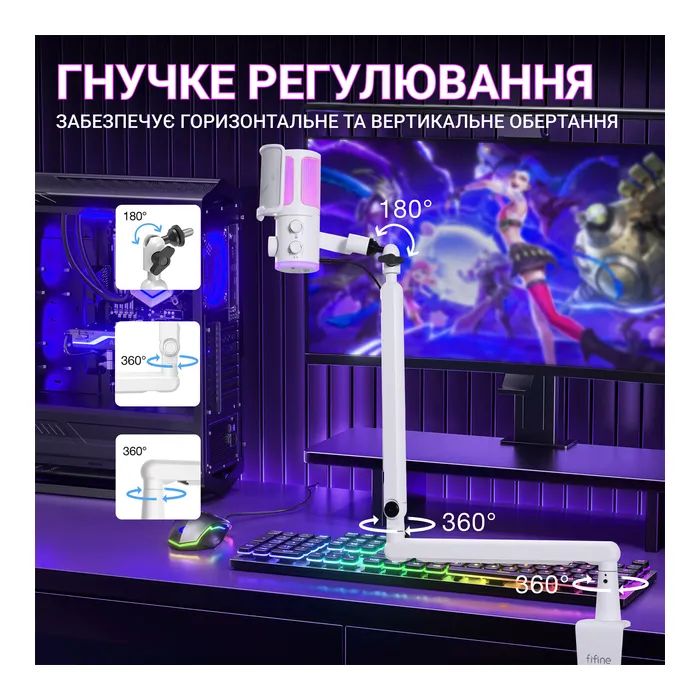 Мікрофон Fifine TAM6 Black (TAM6) зображення 9