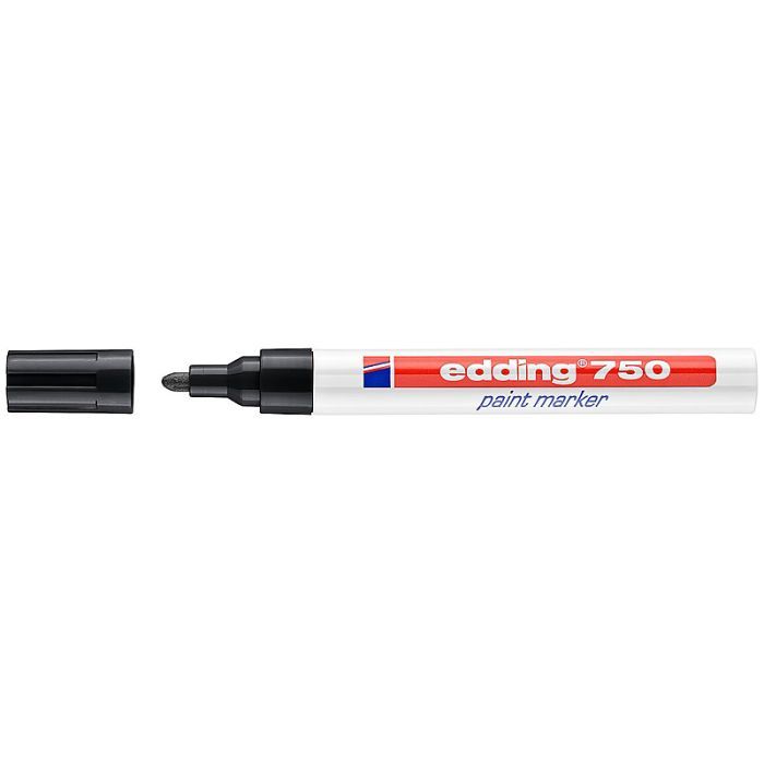 Маркер Edding Paint 2-4 мм круглий чорний (e-750/01)