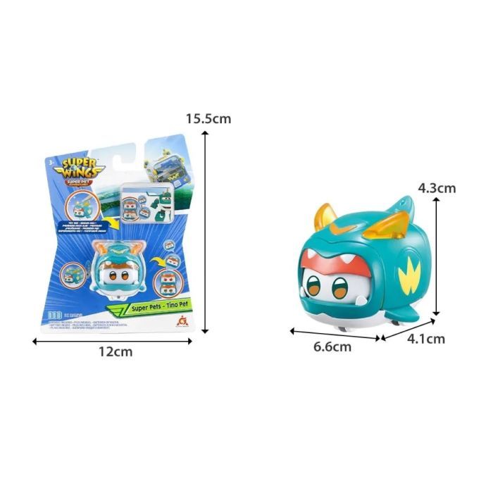 Фігурка Super Wings Super Pet Тіно улюбленець (Tino pet), світло (EU770421) зображення 9