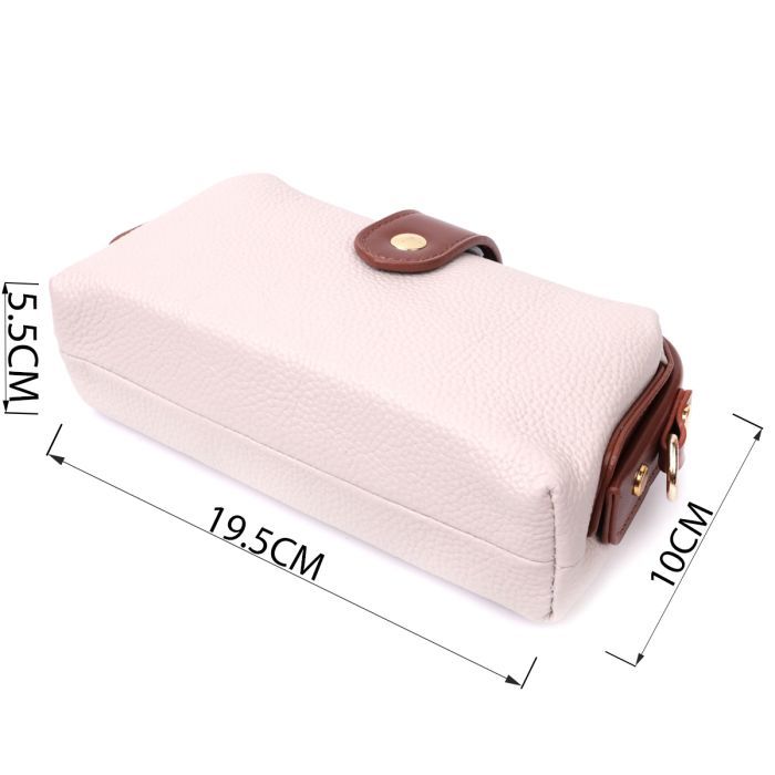 Сумка Vintage Из натуральной кожи Белая (22426) изображение 3