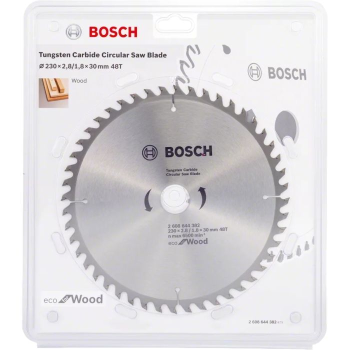Диск пильный Bosch пильный Eco for Wood 230x30-48T (2.608.644.382) изображение 2