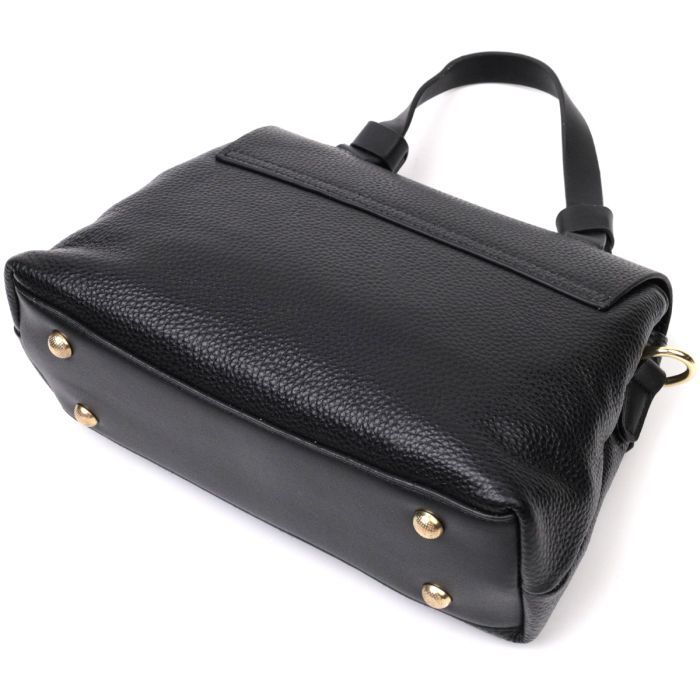 Сумка Vintage Из натуральной кожи Черная (22336) изображение 5