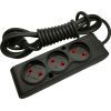 Сетевой удлинитель TECCO 5м 3 поста black (8681277843310)
