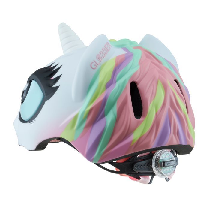 Шлем Globber Fantasy Единорог белый S/M, с фонариком (605-110) изображение 6