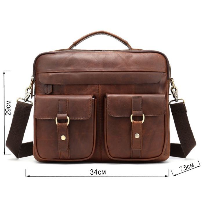 Сумка Vintage Коричневая (14717) изображение 3