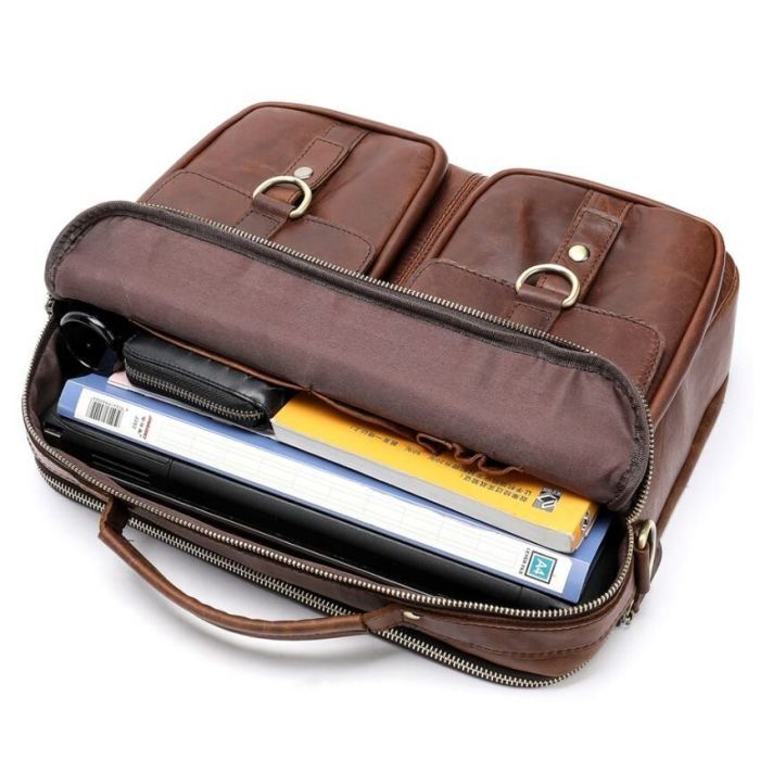 Сумка Vintage Коричневая (14717) изображение 9