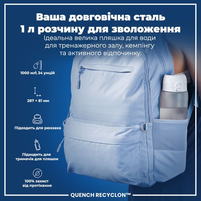 Бутылка для воды ION8 OneTouch Times To Drink 1000 мл BPA Free, Camo (I8RF1000PICAMO) изображение 5