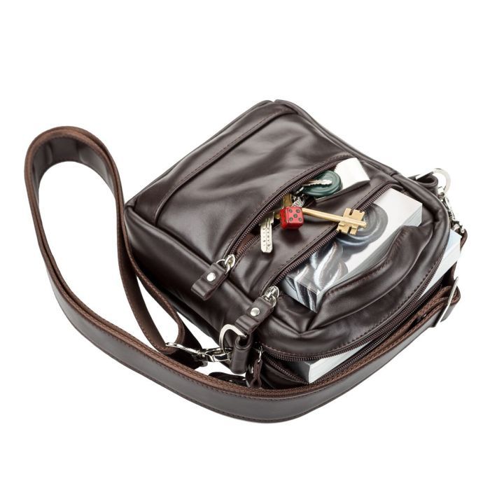 Сумка Shvigel Кожаная Коричневая (11125) изображение 5