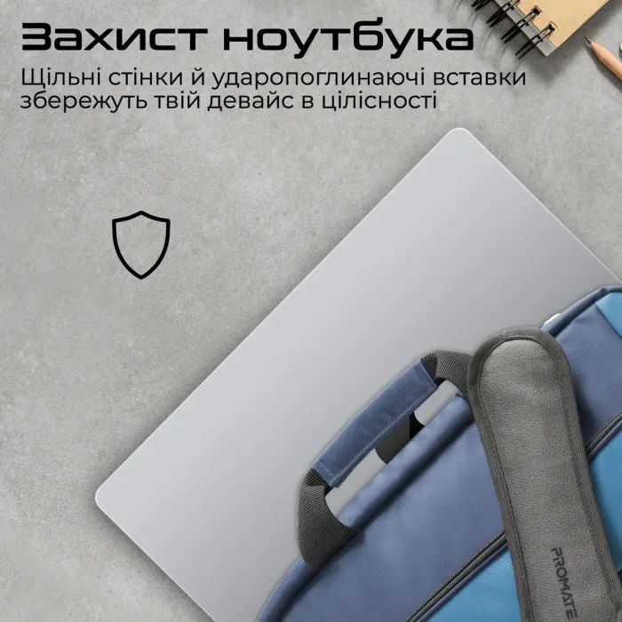Сумка для ноутбука Promate 15.6" Limber-MB black (limber-mb.black) изображение 3