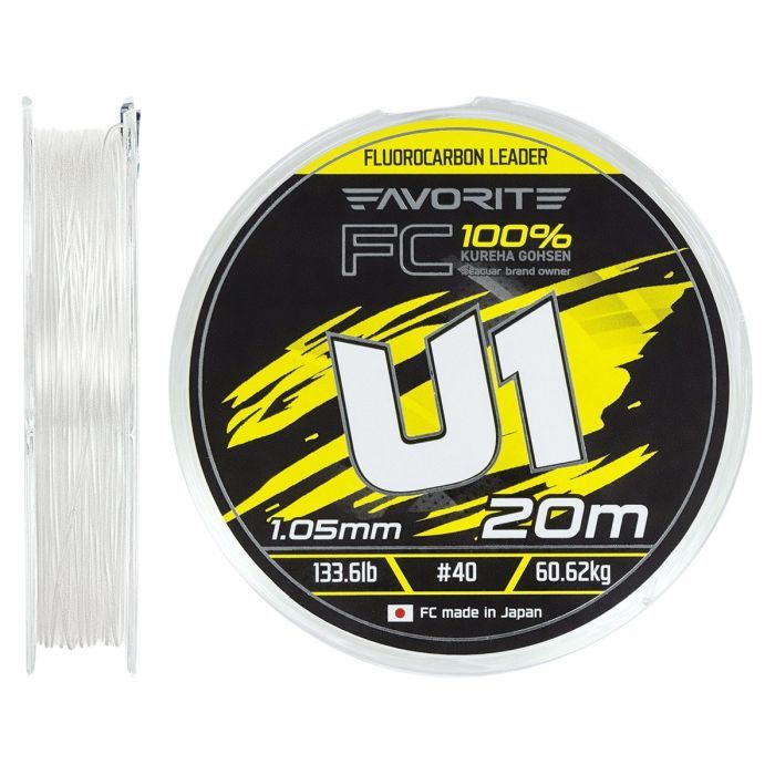 Флюорокарбон Favorite U1 FC 20m 22/0.78mm 81.6lb/37.0kg (1693.12.01)