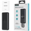 Батарея универсальная Choetech 10000mAh 22,5W, MicroUSB, USB-A, USB-C, build-in USB-C/Lightning cable (B654-BK) изображение 3