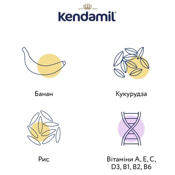 Дитяча каша Kendamil Молочна з бананом з 4-6 місяців 150 г (92000006) зображення 4