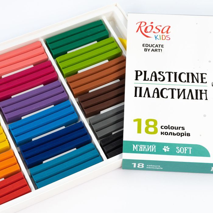 Пластилин Rosa Kids Cats, зі стеком, 18 кольорів 288 г (4823098541608) изображение 3