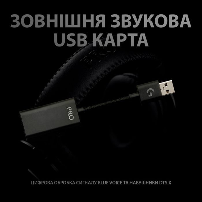 Наушники Logitech G PRO X Gaming Headset + Stand USB Black (991-000358) изображение 11