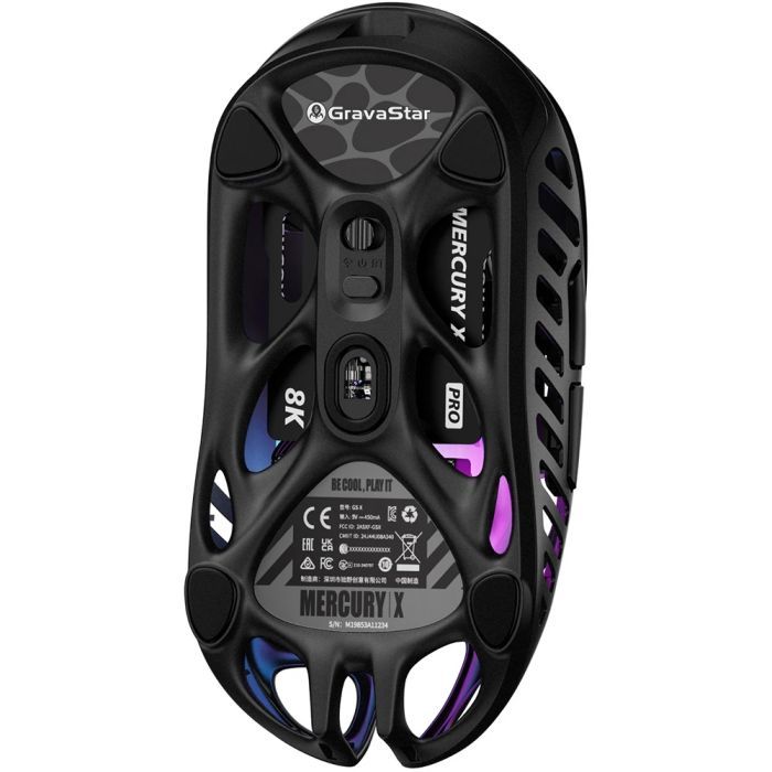 Мышка GravaStar Mercury X Wireless/Bluetooth/USB Black (GSX_BLK) изображение 5