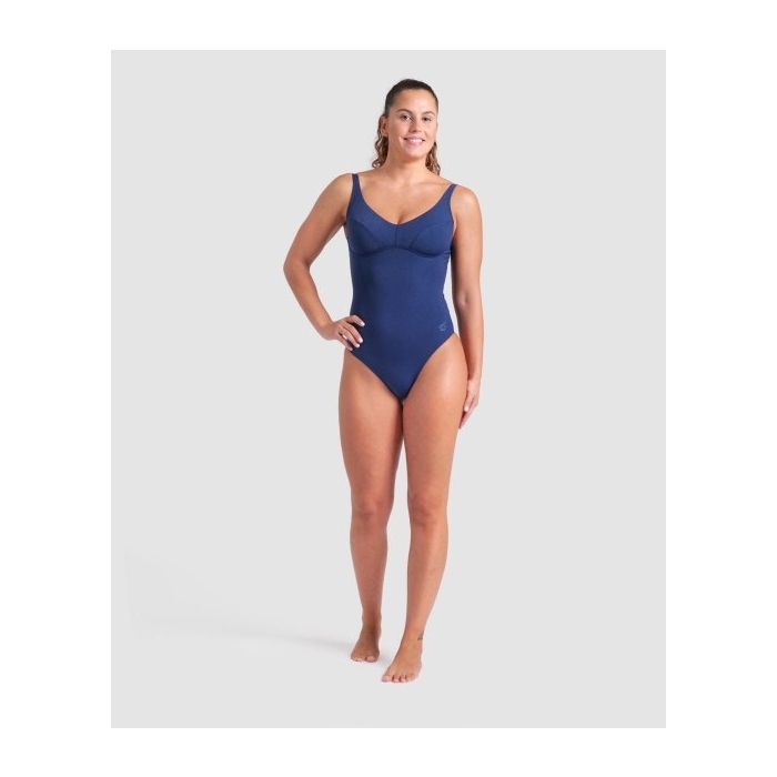 Купальник Arena Swimsuit Victoria U Back Solid 008868-700 темно-синій 42 (3468337533528) изображение 3