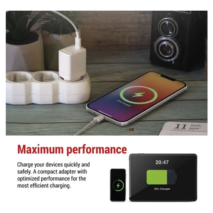 Зарядное устройство EMOS V01G20 USB-C PD20W GaN (V01G20) изображение 4
