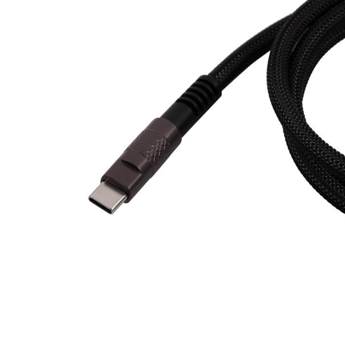 Дата кабель USB-C + USB A to USB-C 1.0m Double-Sleeved Geek black Keychron (CAB21_KEYCHRON) изображение 2