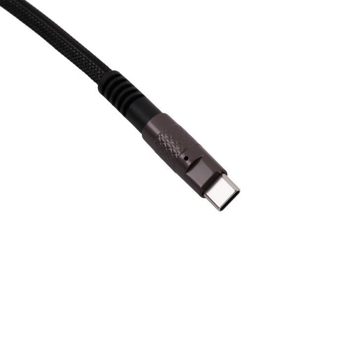 Дата кабель USB-C + USB A to USB-C 1.0m Double-Sleeved Geek black Keychron (CAB21_KEYCHRON) изображение 3
