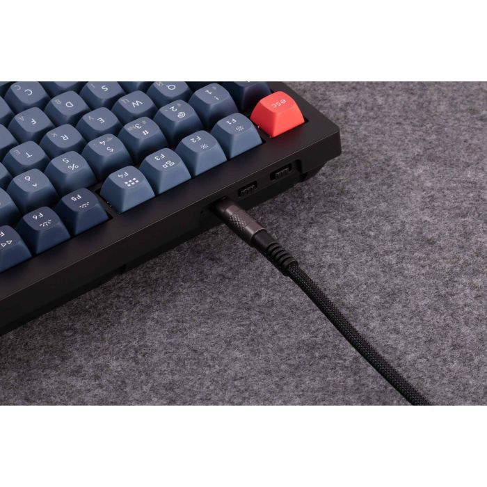 Дата кабель USB-C + USB A to USB-C 1.0m Double-Sleeved Geek black Keychron (CAB21_KEYCHRON) изображение 4