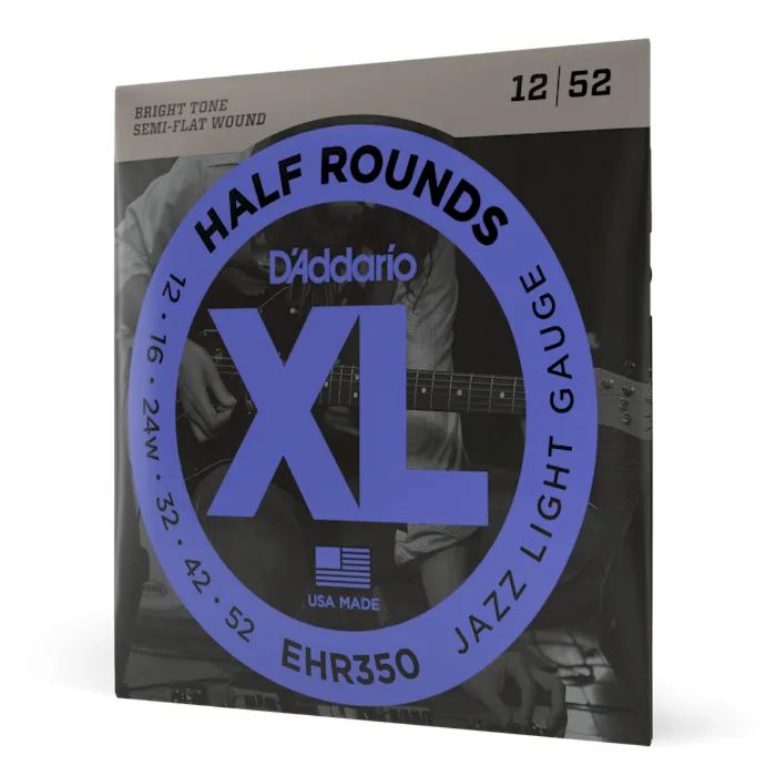 Струни для гітари D'Addario XL Half Rounds Jazz Light (12-52) (EHR350) зображення 2