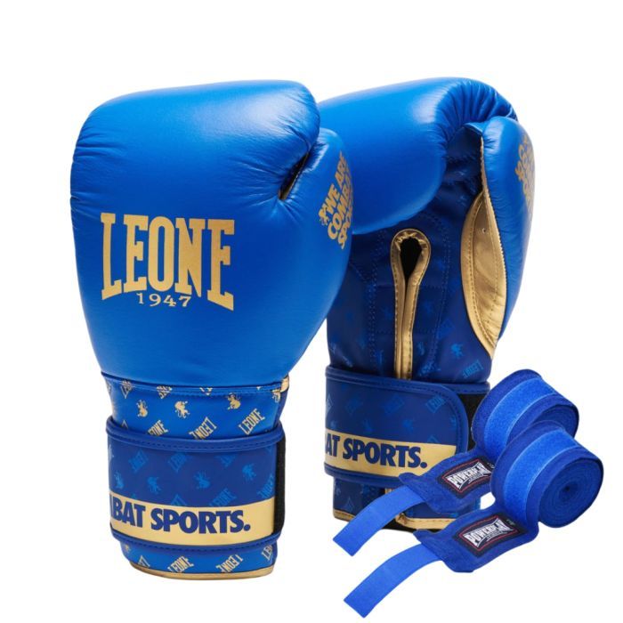 Боксерские перчатки Leone GN220 DNA Blue 16 унцій (GN220_Blue_16oz)