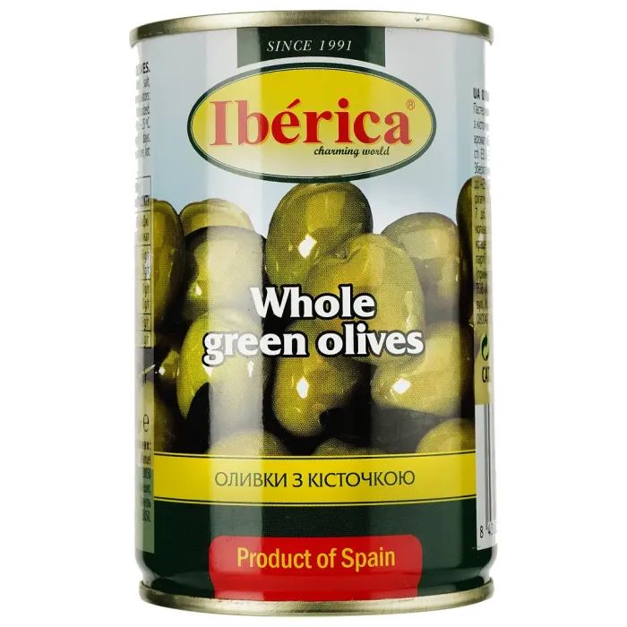 Овощная консервация Iberica Оливки зеленые с косточкой 300 г (8436024292367) изображение 2