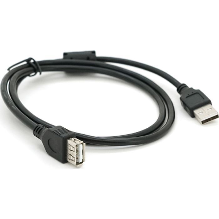 Дата кабель USB 2.0 AM/AF 2.0m ferrite black Voltronic (YT-AM/AF-2.0B) зображення 2