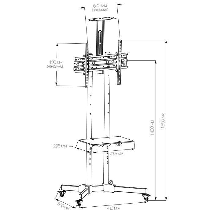 Стойка презентационная Vinga TFS-W0564B1 изображение 12
