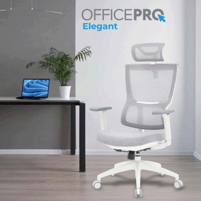 Офісне крісло OfficePro Elegant OC600-W-LG-LG (OC600-W-LG-LG) зображення 2