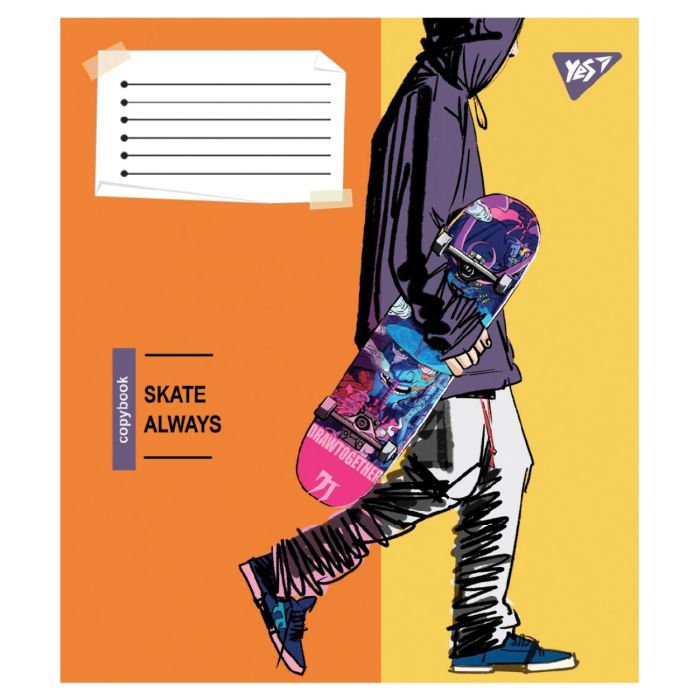 Тетрадь Yes Skate is always А5 48 листов клеткаSkate is always А5 48 листов клетка (767814) изображение 2