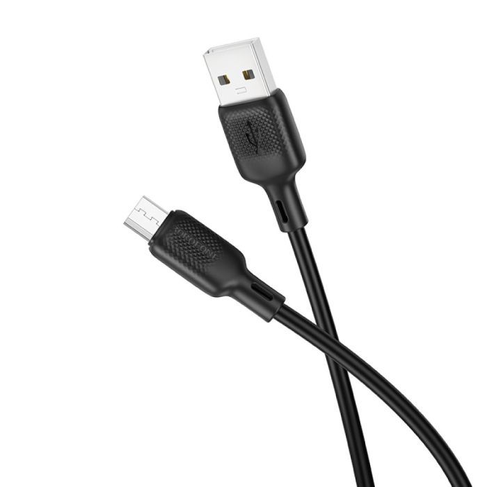 Дата кабель USB 2.0 AM to USB-C 1.0m 60W silicone black BOROFONE (6941991115455) зображення 3