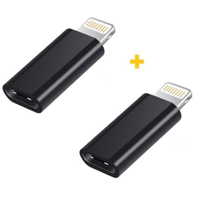 Перехідник USB-C F to Lightning M 2PCS black XoKo (XK-AC015-BK2)