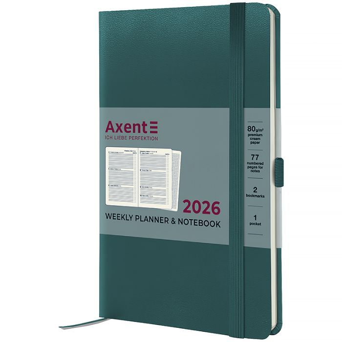 Тижневик Axent датований 2026 Partner Strong 125х195, синій (8505-26-02-A)