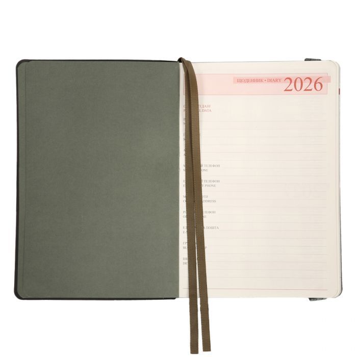 Тижневик Leo planner А5 датований 2026 "Polo", м‘який, графітовий, 368 сторінок (252694) зображення 5