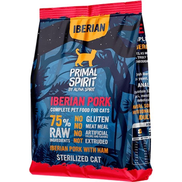 Сухой корм для кошек Alpha Spirit Primal Iberian Pork 1 кг (8436586311483)