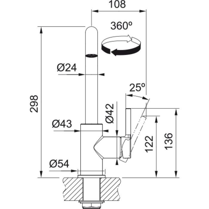 Змішувач Franke Lina U (115.0728.473) зображення 5