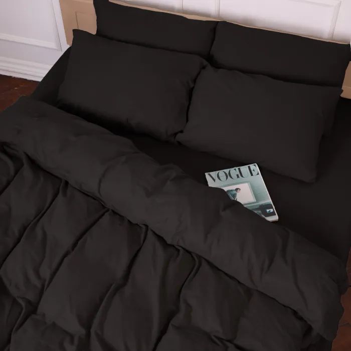 Постельное белье MirSon 002 Black Фланель 175х210 Двуспальный (2200009648250) изображение 5