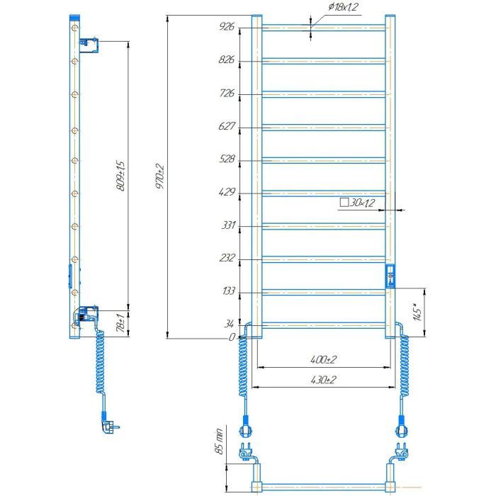 Полотенцесушитель Hygge Family Leeds (6.1.0803.06.BM) изображение 5