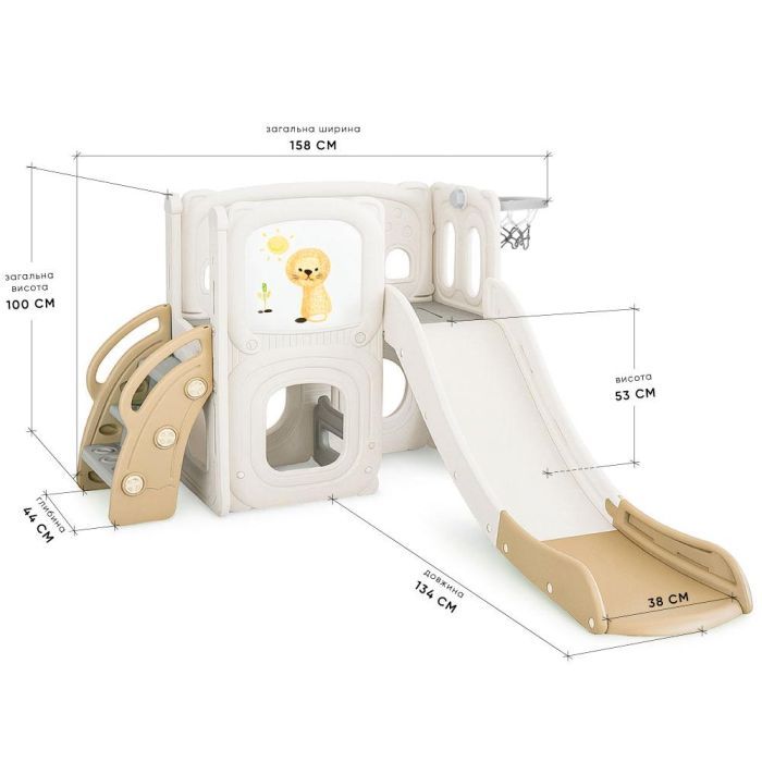 Игровая площадка Mealux Tower (KD-B013 White/Brown) изображение 2