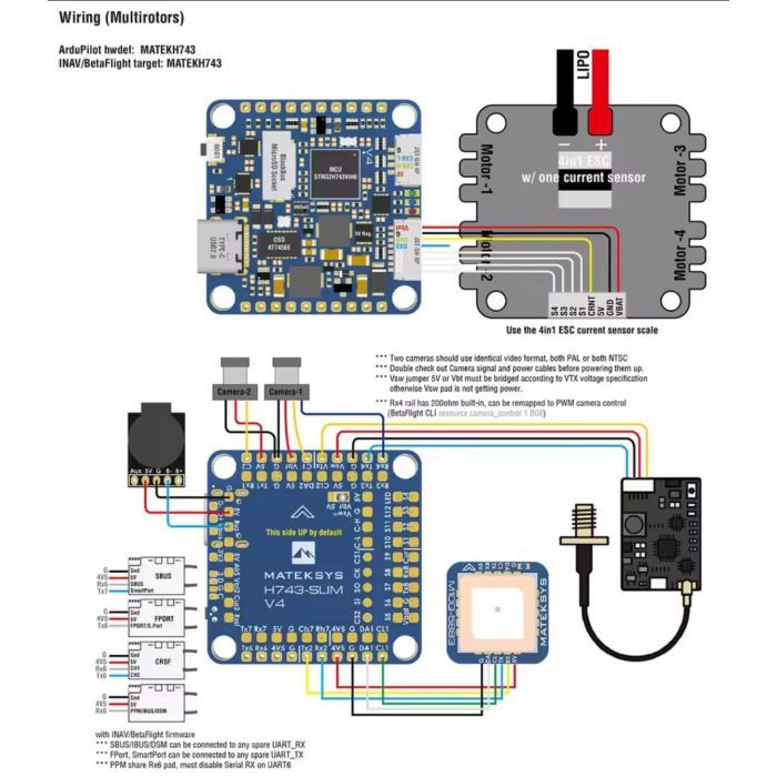 Полетный контроллер (FC) MATEK H743-SLIM-V4 (H743SLIMV4) изображение 7