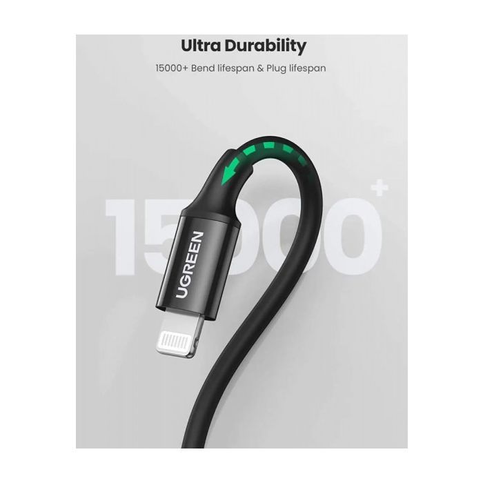 Дата кабель USB-C to Lightning 1.0m 3A US171 white UGREEN (10493) изображение 3