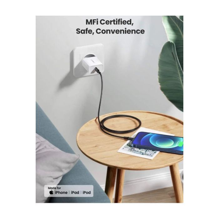 Дата кабель USB-C to Lightning 1.0m 3A US171 white UGREEN (10493) изображение 4