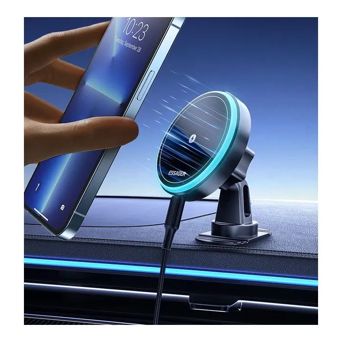 Универсальный автодержатель Essager Element magnetic wireless charging car bracket outlet+paste mode (EZJCX-YS01-Z) изображение 4