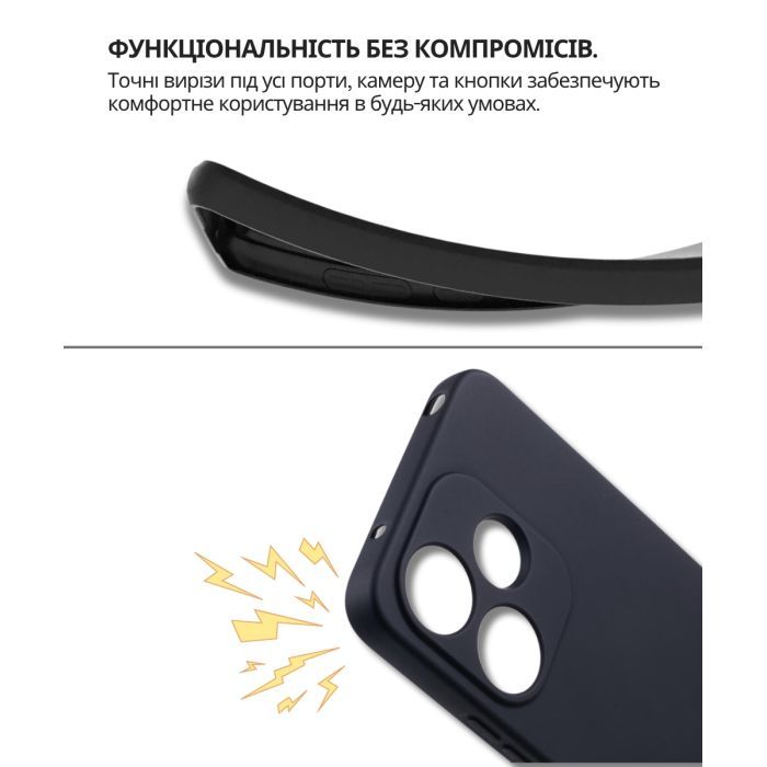 Чехол для мобильного телефона BeCover Silicone Xiaomi Redmi 13x Black (714685) изображение 4
